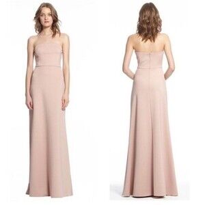 Monique Lhuillier Bridesmaids Henley Strapless Dress 50497 in Blush 8 NWOT